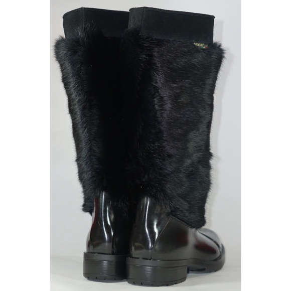 Italian Fur Oscar Sport Leather Boots Women’s 10 - Picture 3 of 8